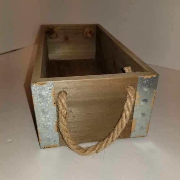 Rustic Wooden Kitchen Storage Box - Picture 4 of 12